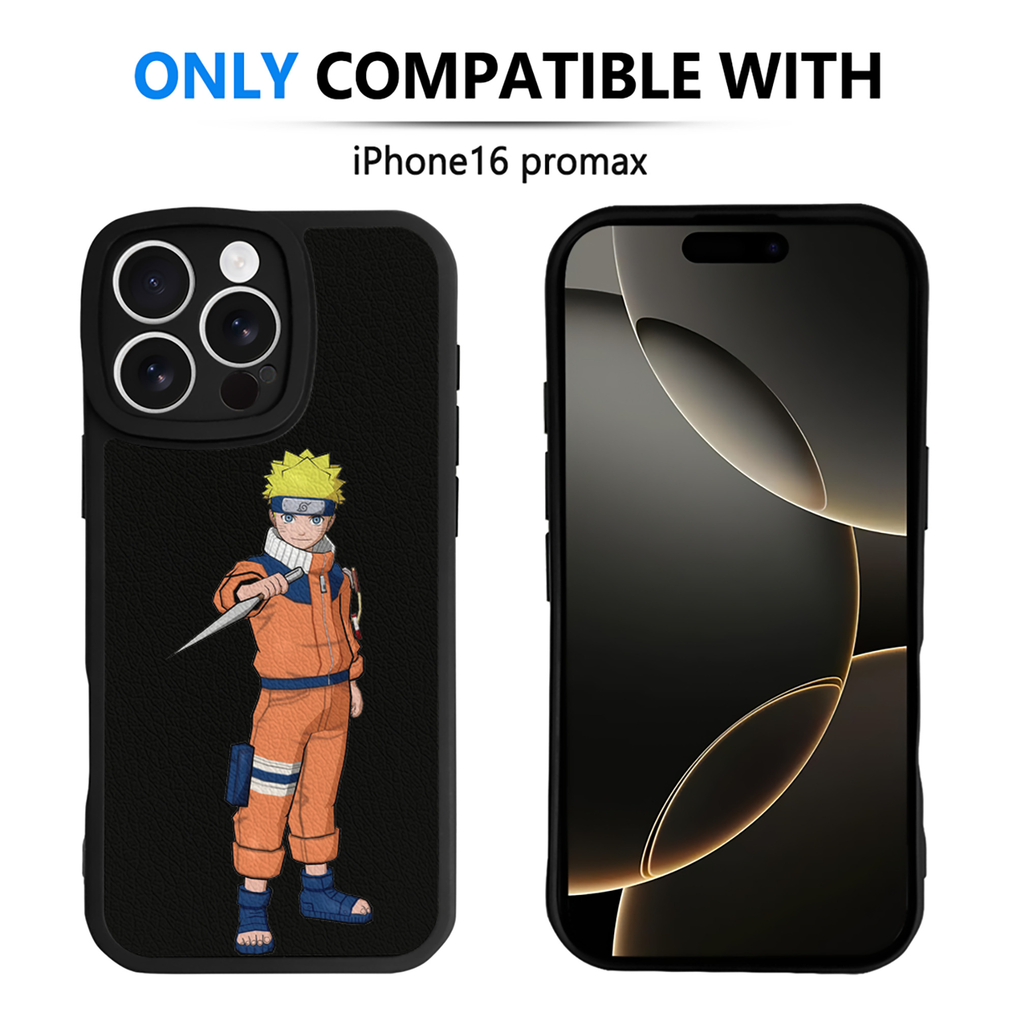 （画像用） NARUTO -ナルト- うずまき ナルト Uzumaki Naruto 【iPhone 16シリーズ対応】シリコンスマホケース（レザー調） 材質：シリコン